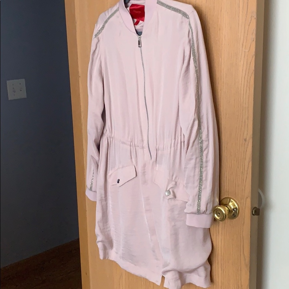 Grayish pinkish duster/ sweater